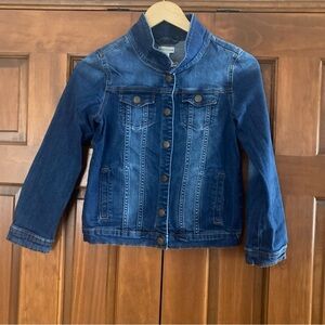 Garnet Hill Classic Blue embroidered Jean Jacket girls size XL 14-16